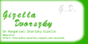 gizella dvorszky business card